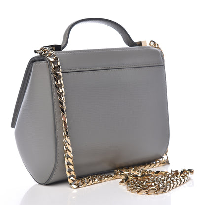 Givenchy Textured Calfskin Mini Pandora Box Chain Crossbody Bag Grey 3 of 10