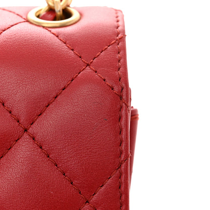 Chanel Calfskin Quilted Medium Triple Flap Red 12 of 17