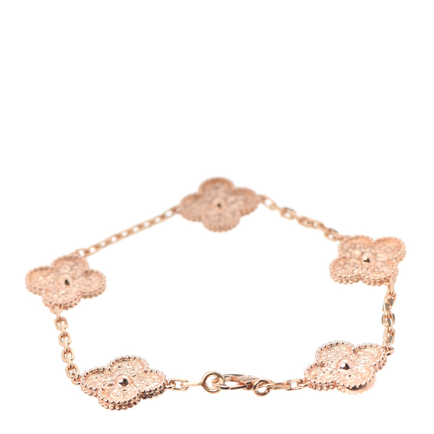 18K Rose Gold 5 Motifs Vintage Alhambra Bracelet
