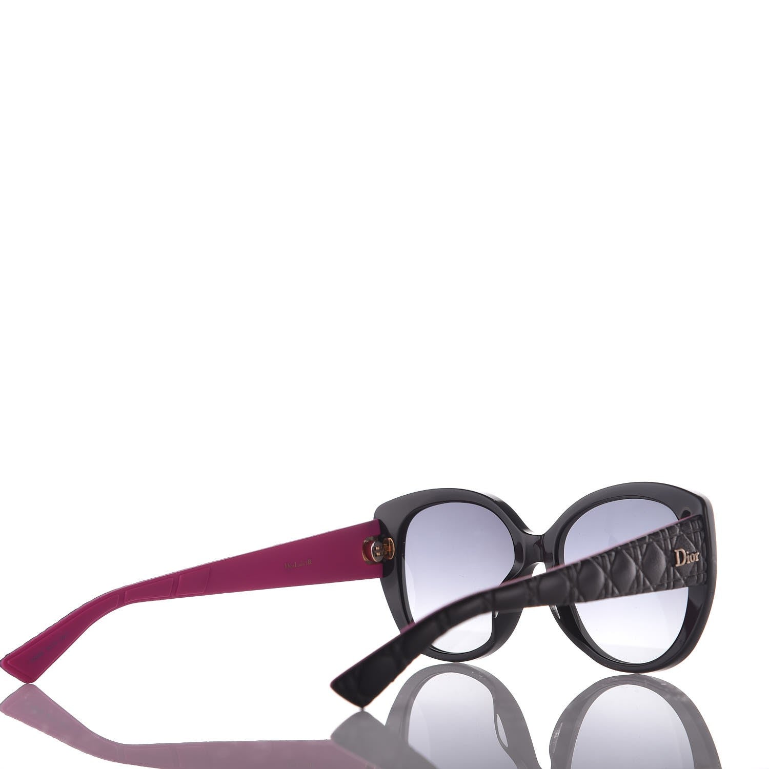 Christian Dior Lambskin Cannage Dior Lady 1R Sunglasses Black Fuchsia 4 of 8