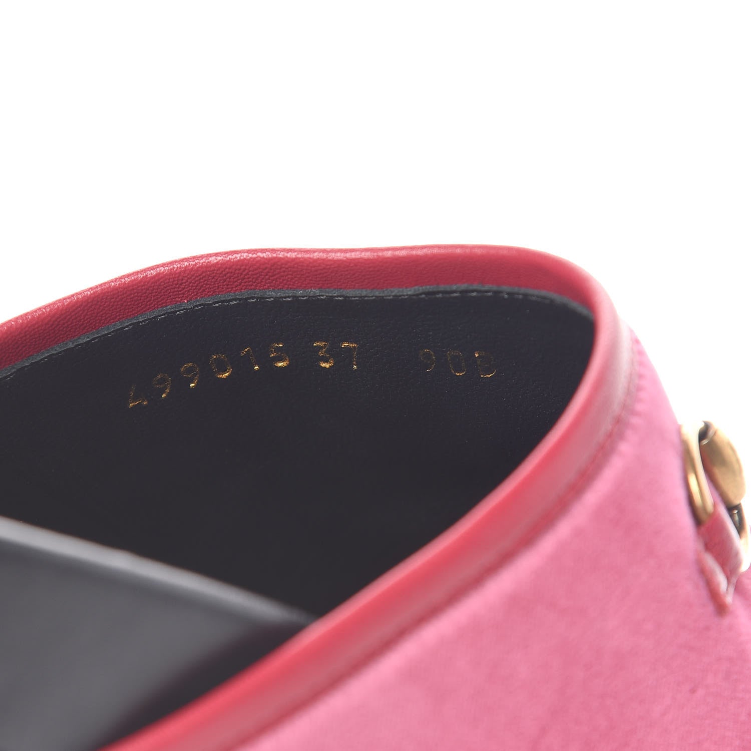Gucci Softy Velvet Malaga Kid Womens Horsebit River Slippers 37 Light Raspberry Rose 8 of 10