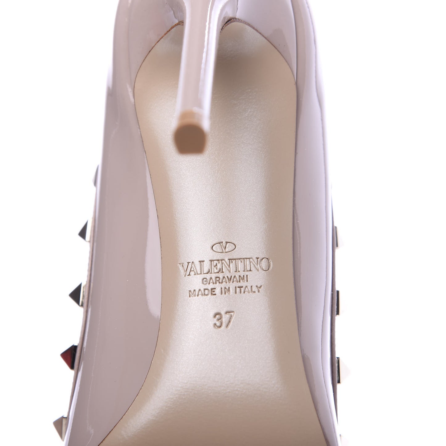 Patent Rockstud 100mm Pumps 37 Poudre