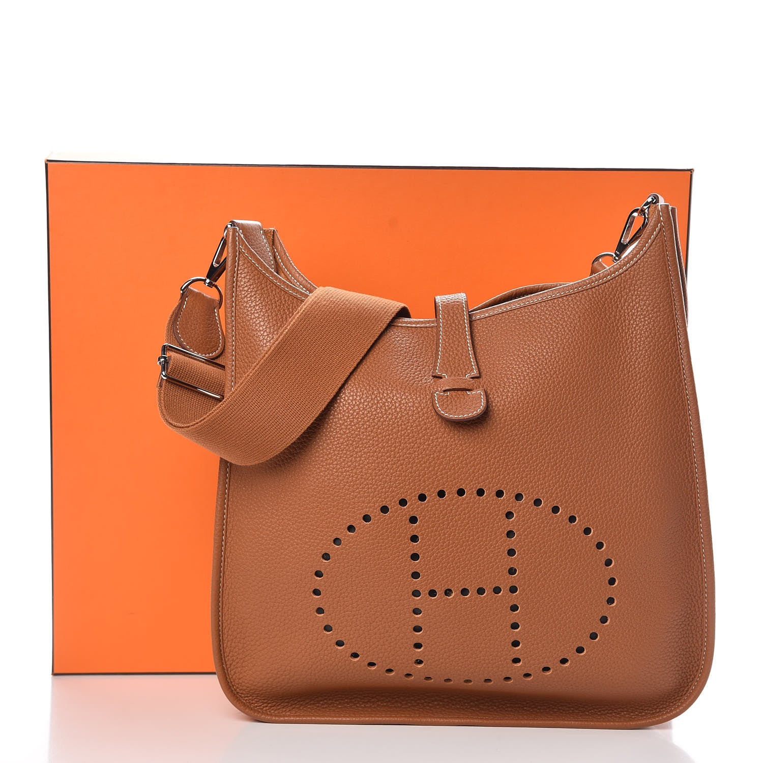 Hermes Taurillon Clemence Evelyne III GM Gold 9 of 9