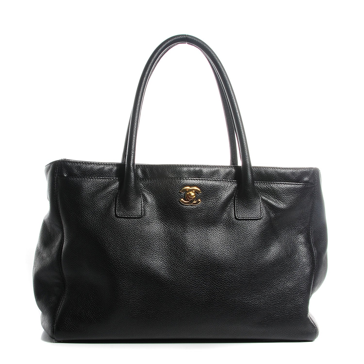 Chanel Calfskin Cerf Executive Shopper Tote Black 2 of 8
