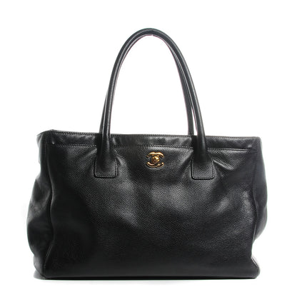 Chanel Calfskin Cerf Executive Shopper Tote Black 2 of 8