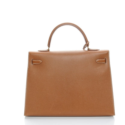 Hermes Courchevel Kelly Sellier 35 Gold 4 of 35