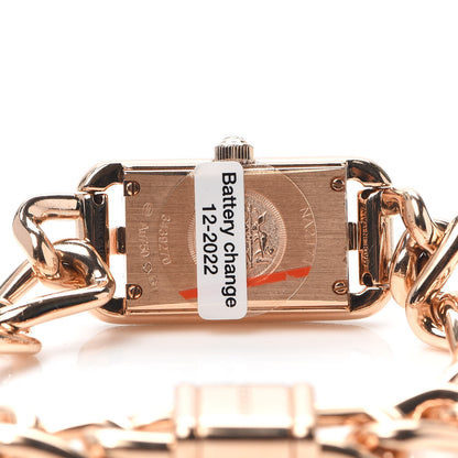 Hermes 18K Rose Gold Diamond Mother of Pearl 17mm Nantucket Quartz Watch 4 of 6