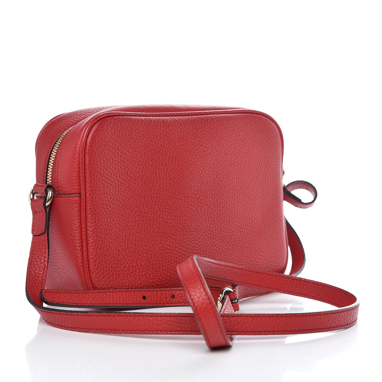 Pebbled Calfskin Small Soho Disco Bag Tabasco Red