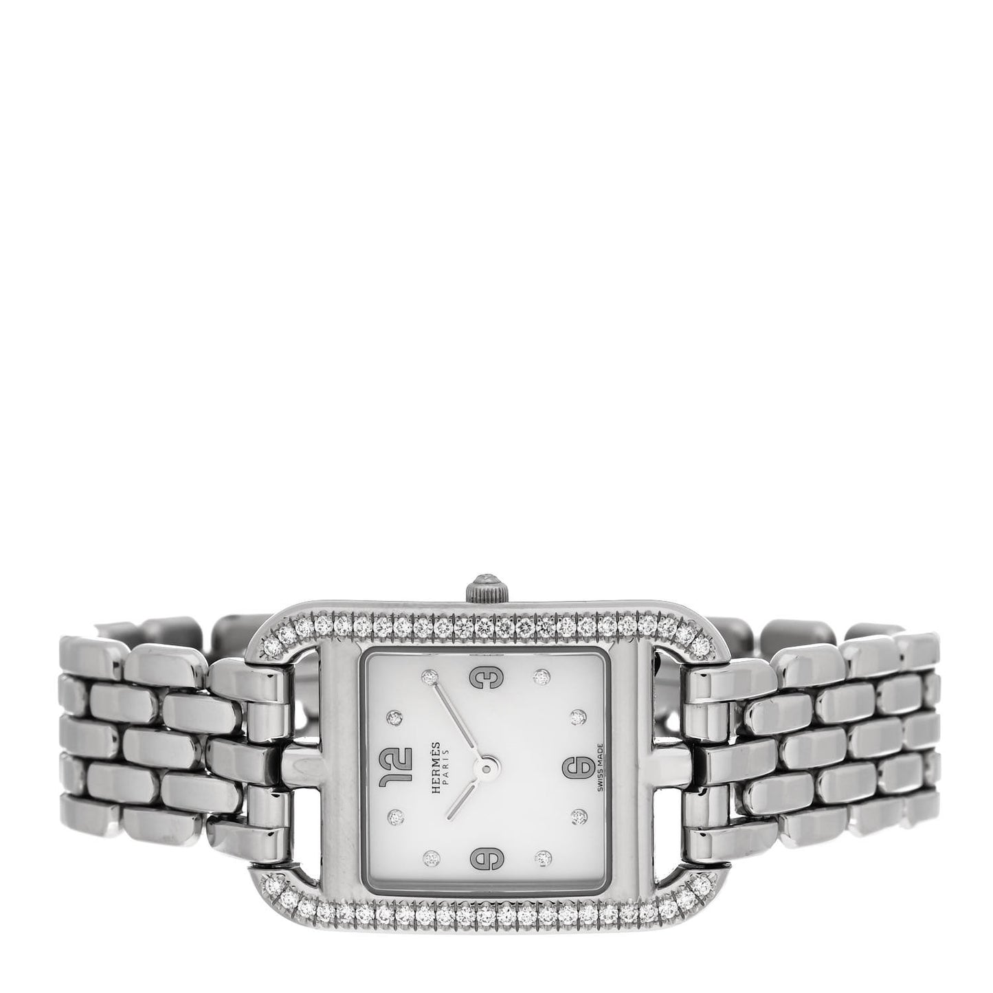 Stainless Steel Diamond Bezel Mother of Pearl 23mm Cape Cod Quartz Watch
