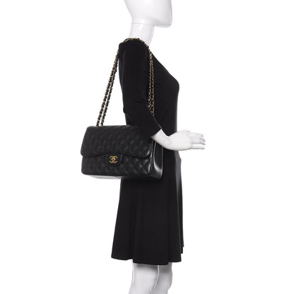 Chanel Caviar Quilted Jumbo Double Flap Black 2 of 11