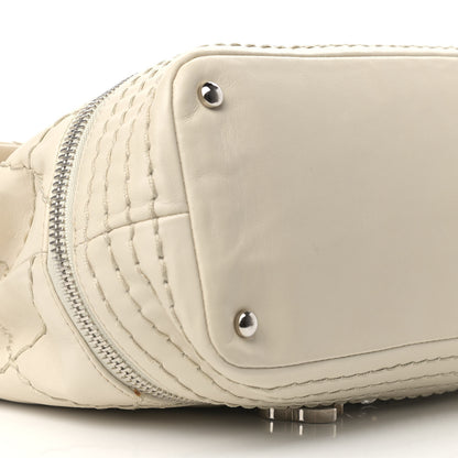Chanel Calfskin Stitched Large Expandable Flap Bag White 9 of 15