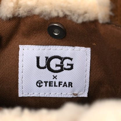Telfar X UGG Suede shearling Small Shopping Bag Chestnut 6 of 12