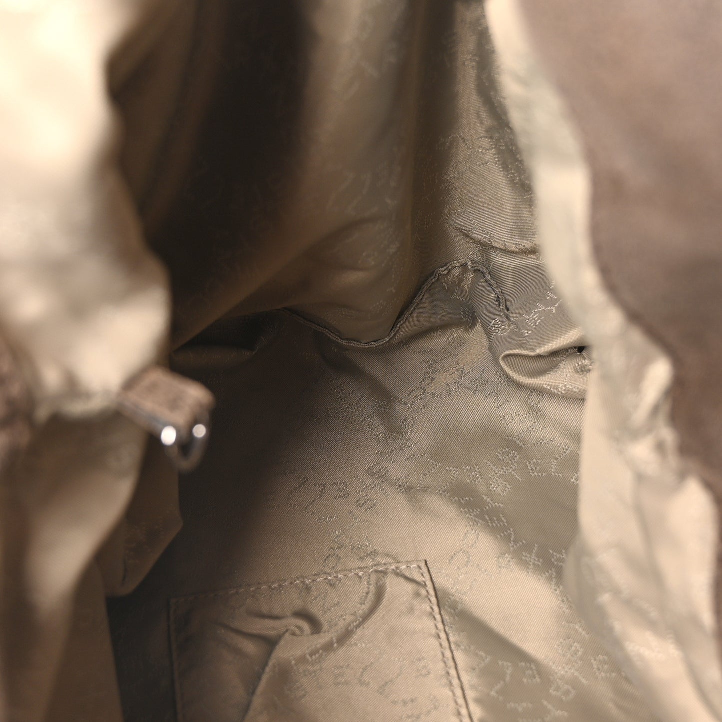 Shaggy Deer Falabella Fold Over Tote Grey