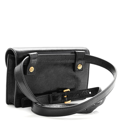 Christian Dior Crinkled Lambskin Saddle Belt Black 3 of 10