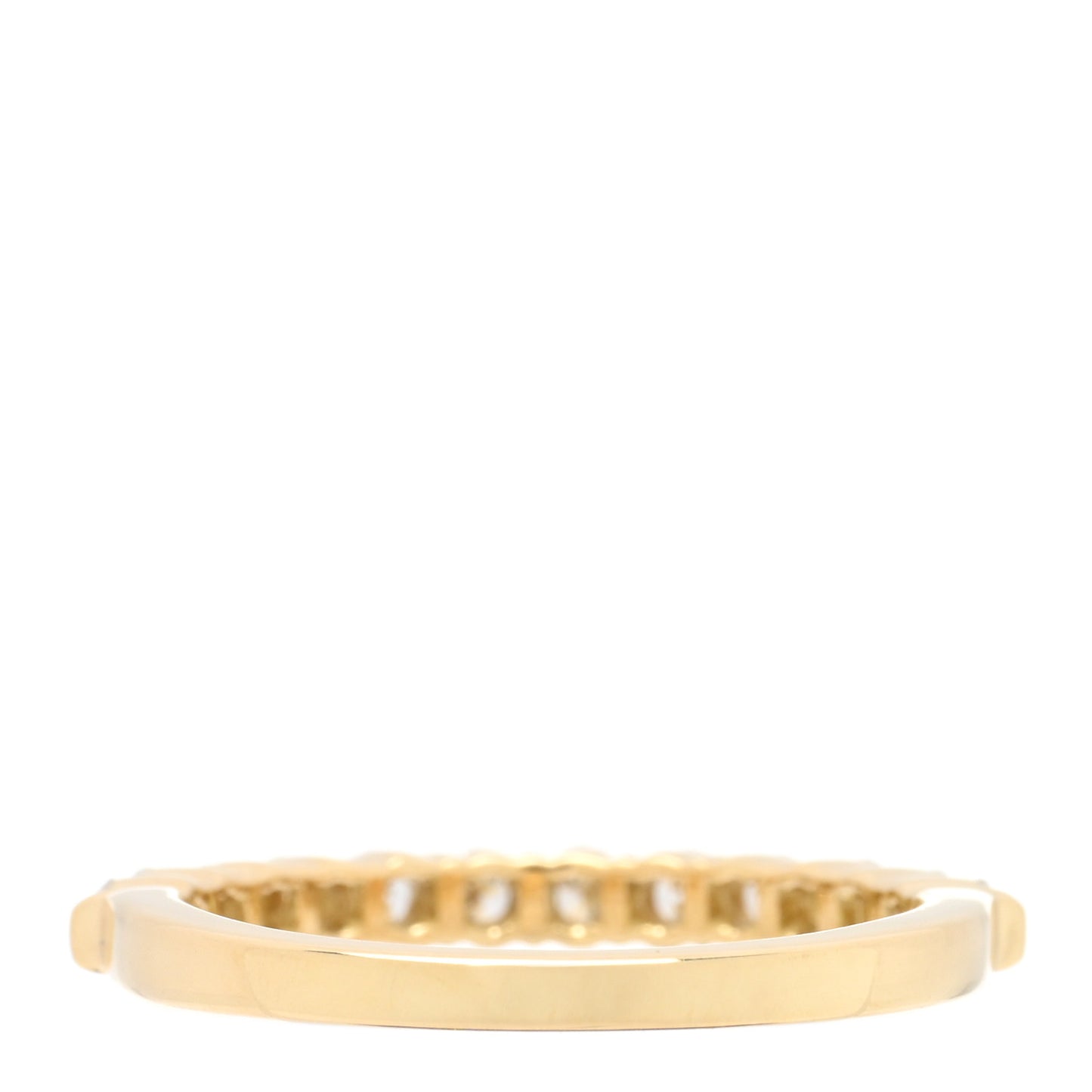 18K Yellow Gold Diamond .50ctw Half Circle Band Ring 53 6.25