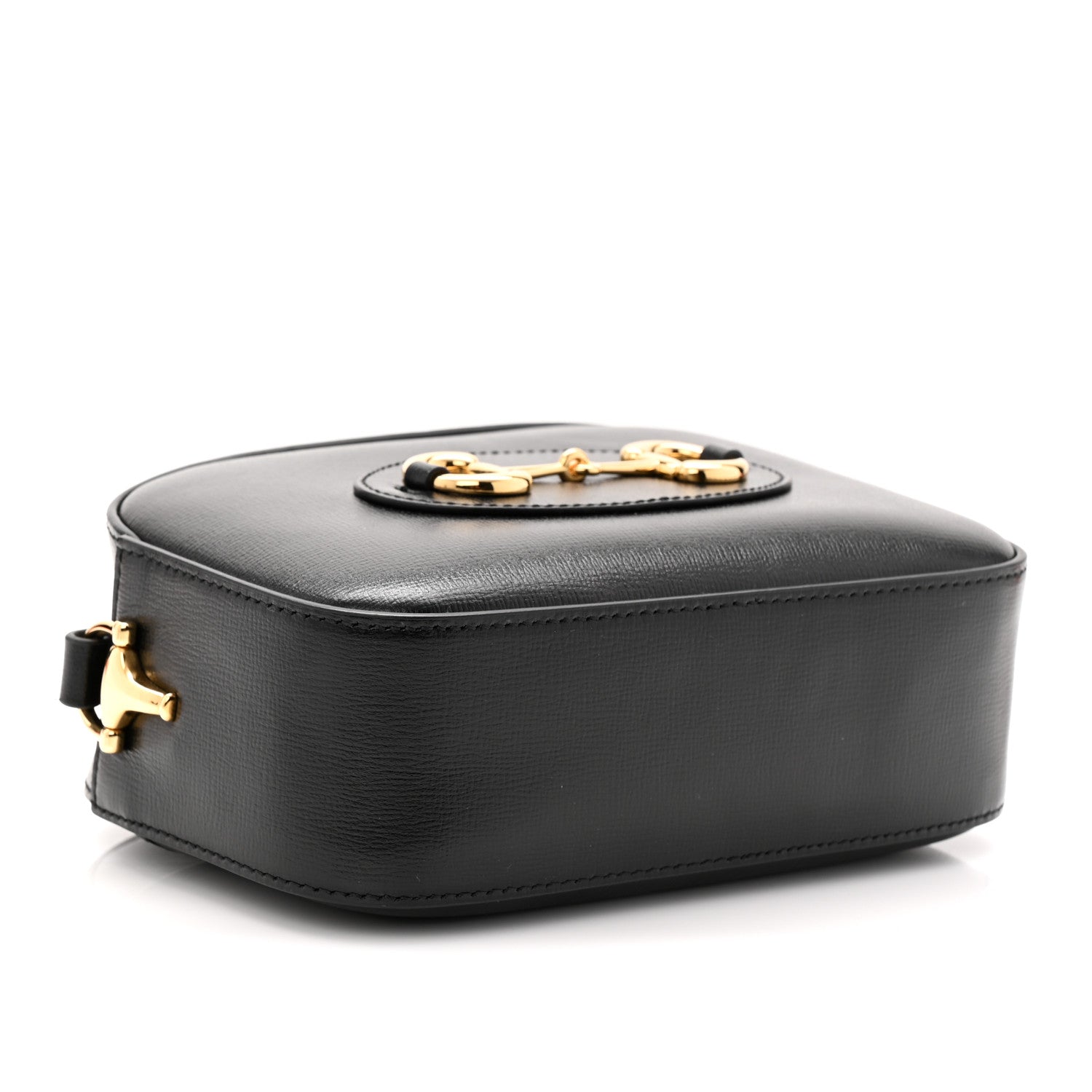 Gucci Calfskin Mini Horsebit 1955 Camera Shoulder Bag  Black 9 of 11