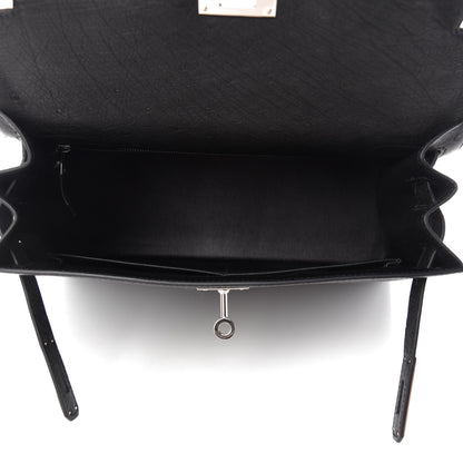 Hermes Ostrich Kelly Sellier 28 Black 5 of 11