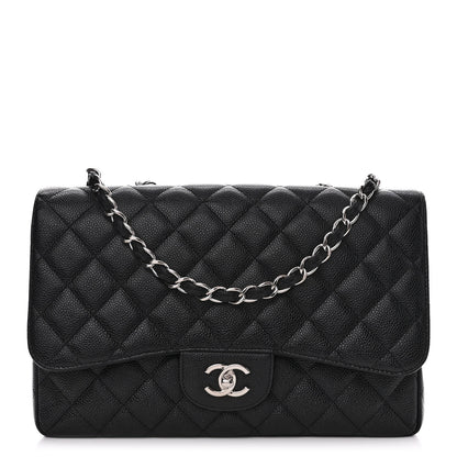 Chanel Caviar Quilted Jumbo Single Flap Black 1 of 10