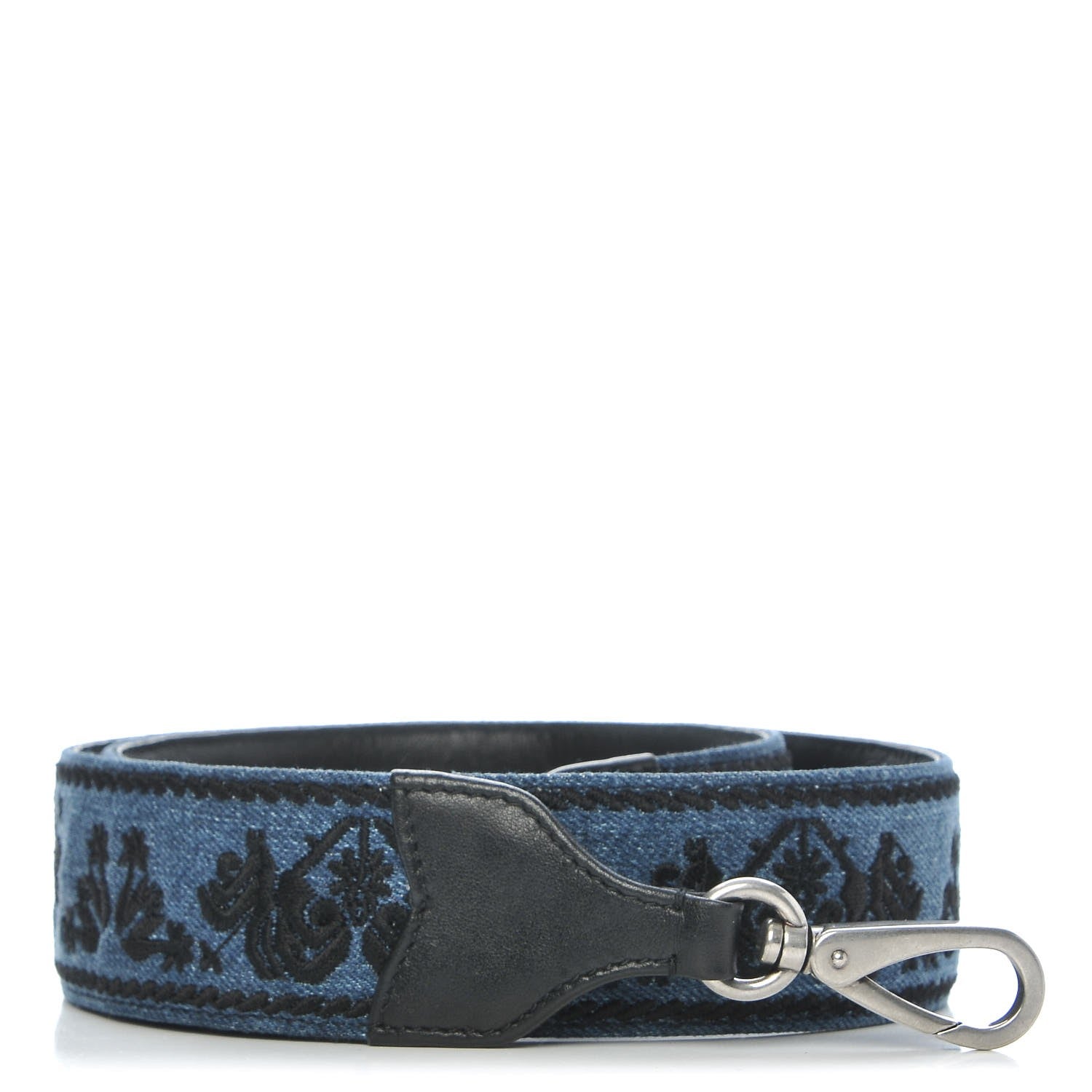 Miu Miu MIU MIU Denim Embroidered Strap Blue 1 of 4