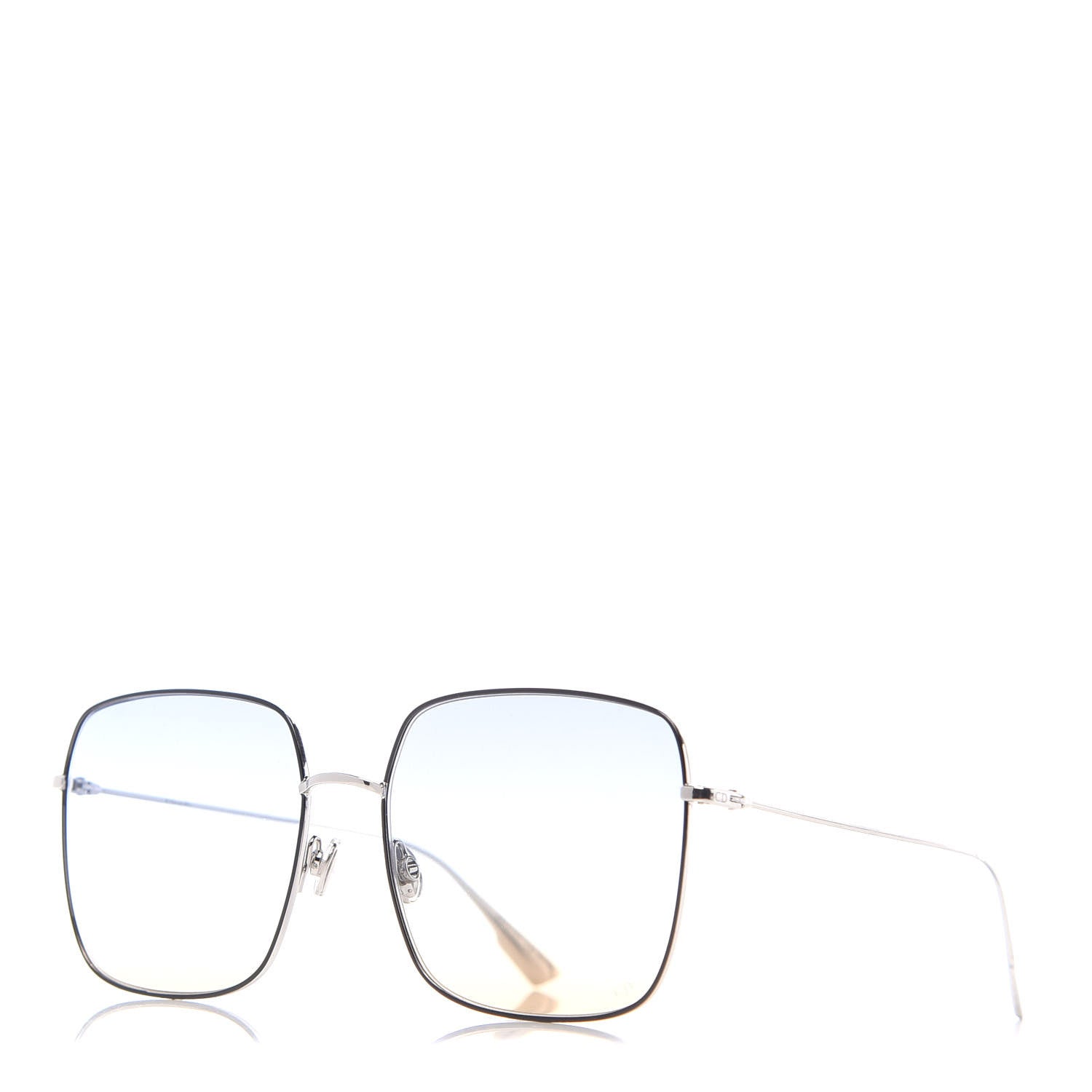 Christian Dior Metal Stellaire 1 Sunglasses Silver Blue Yellow 1 of 8