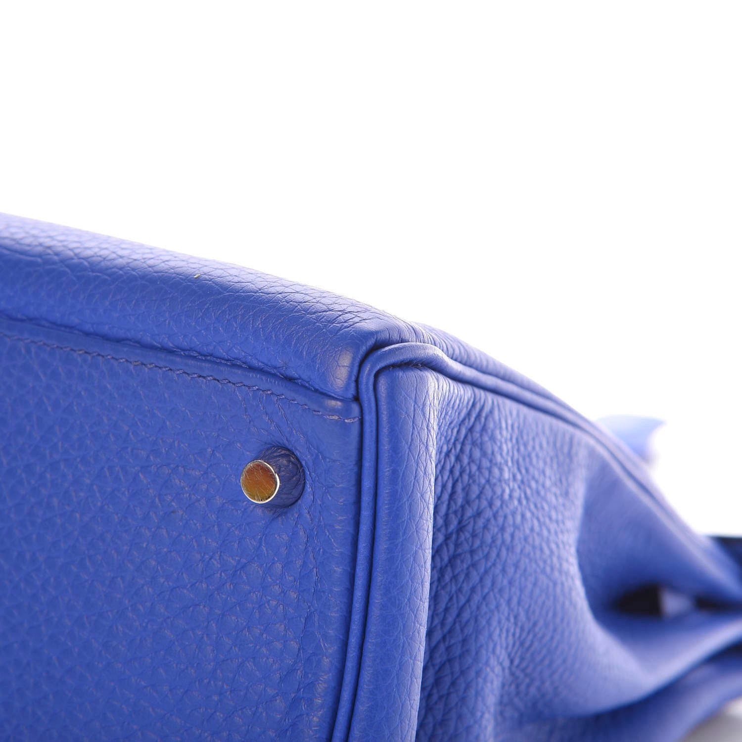 Hermes Taurillon Clemence Kelly Retourne 32 Bleu Electrique 41 of 42