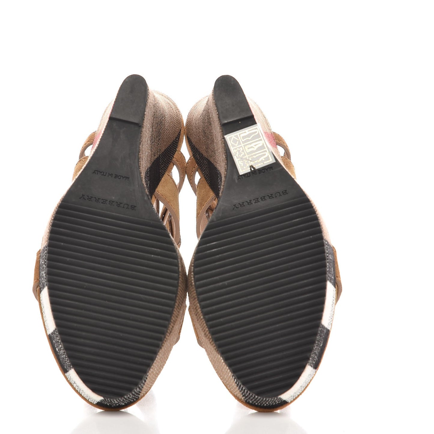Suede Check Goldfinch Wedge 37.5 Sandstone