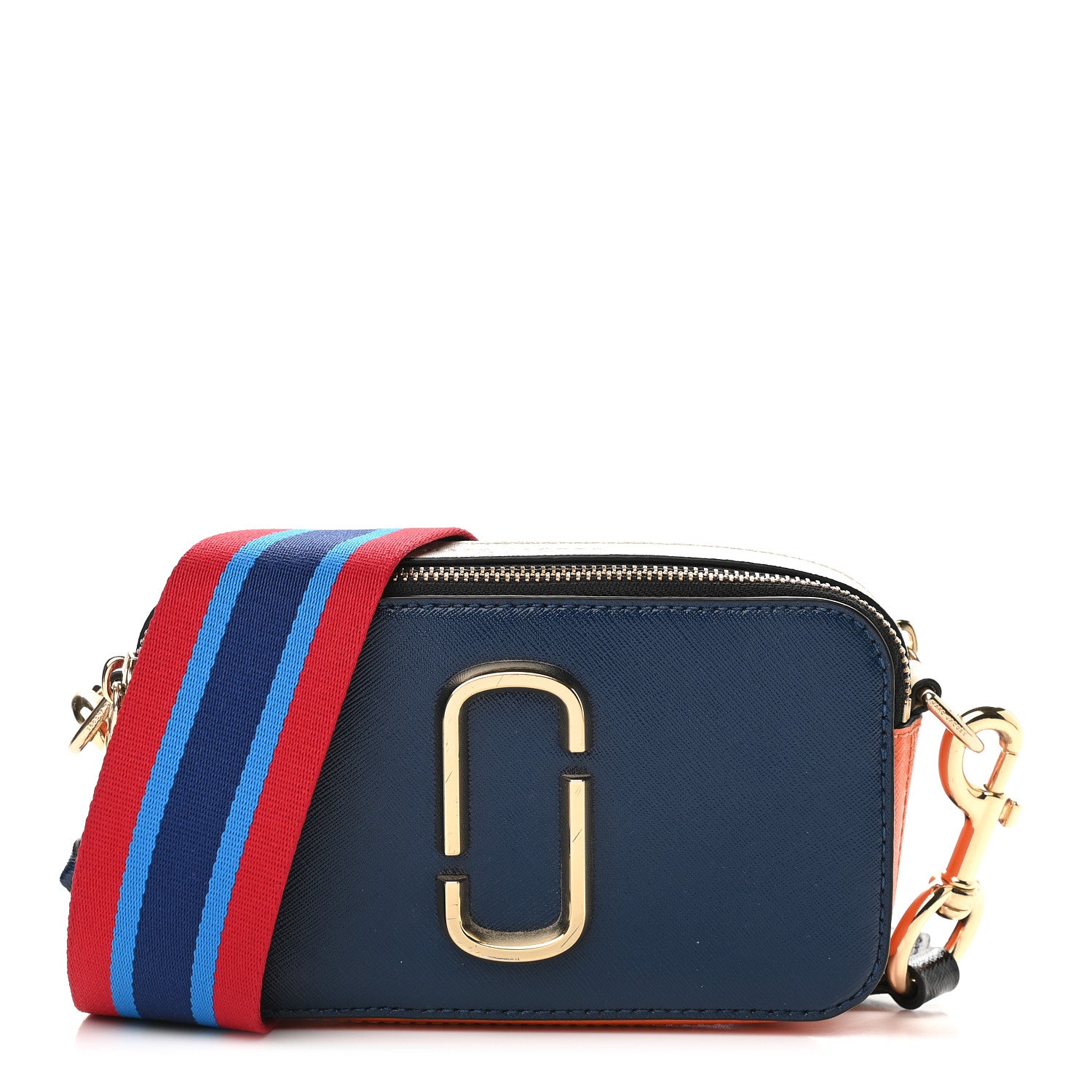 Marc Jacobs Saffiano Small Snapshot Camera Bag Navy Multicolor 1 of 10
