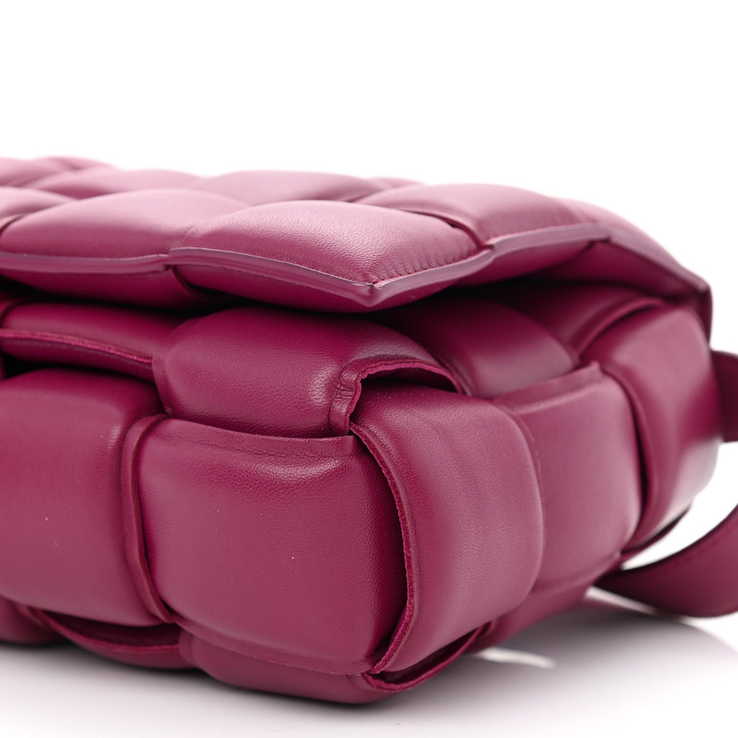 Nappa Maxi Intreccio Padded Cassette Crossbody Bag Cinnabar