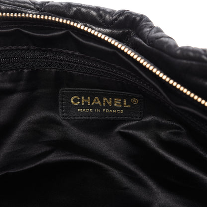 Chanel Distressed Lambskin Lady Braid Bowler Black 8 of 10
