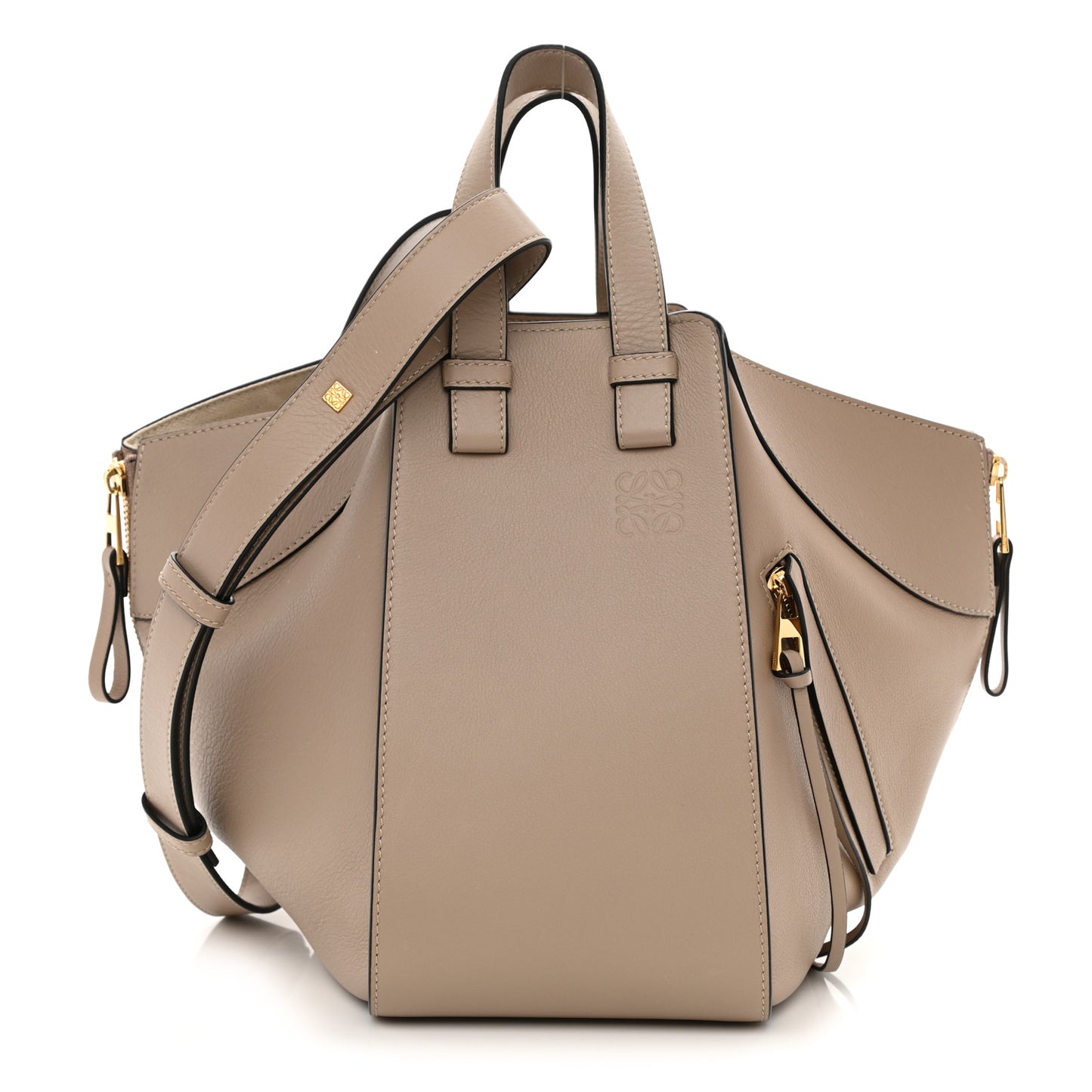 Calfskin Medium Hammock Shoulder Bag Sand