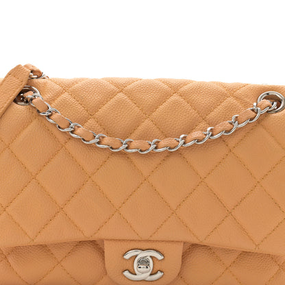 Chanel Caviar Quilted Medium Casual Journey Flap Dark Beige 8 of 10