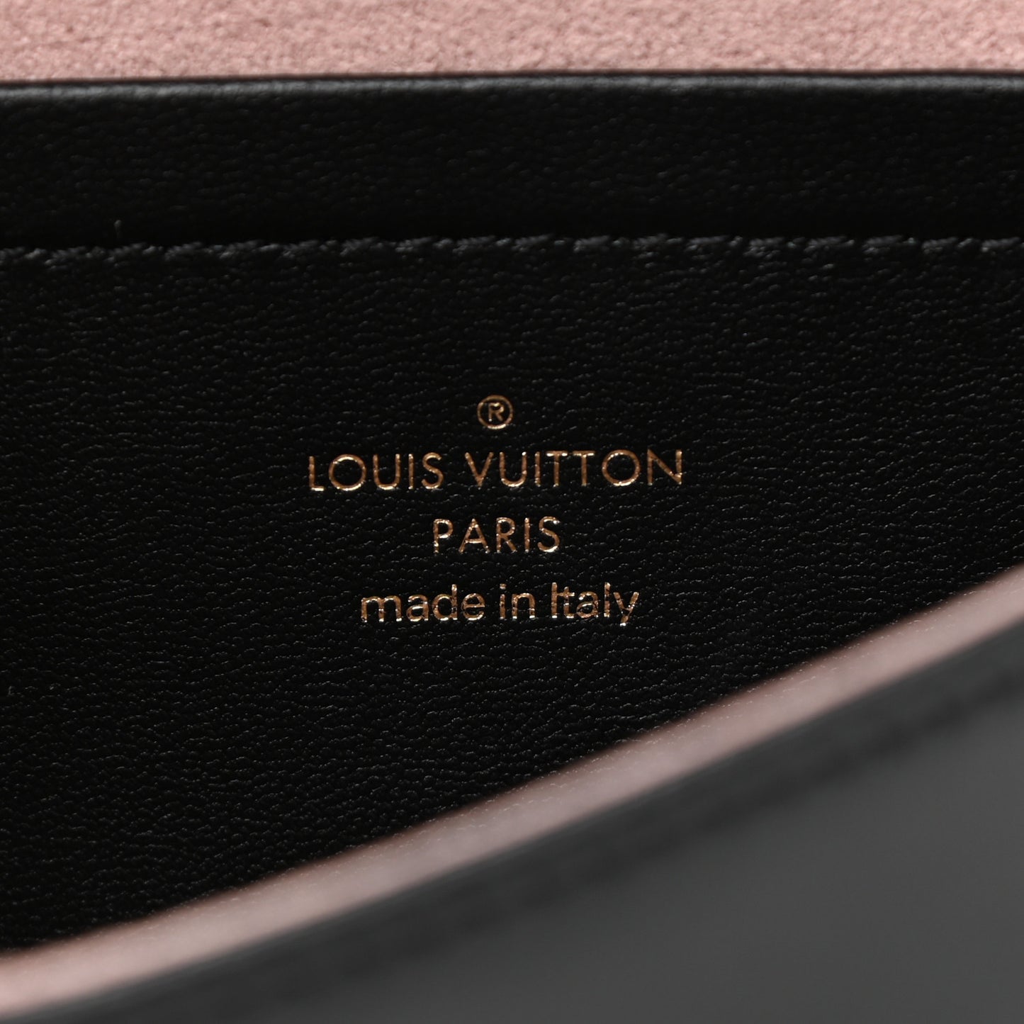 Lambskin Embossed Monogram Pochette Coussin Black