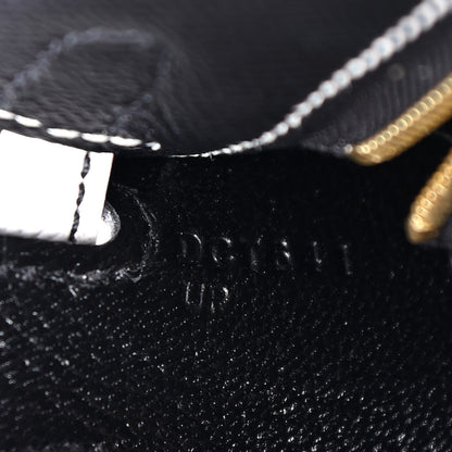 Hermes Epsom Bi-Color Horseshoe Kelly Sellier 25 Black White 6 of 8