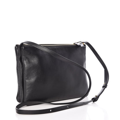 Celine Lambskin Large Trio Crossbody Bag Black 3 of 12
