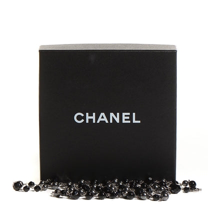 Chanel Ruthenium Beaded CC Long Necklace Black 5 of 5