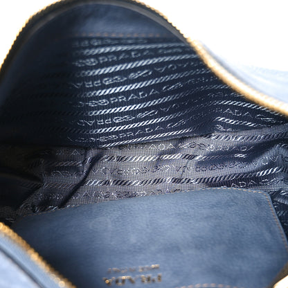 Prada Nubuck Small Arque Shoulder Bag Aviation Blue 5 of 9