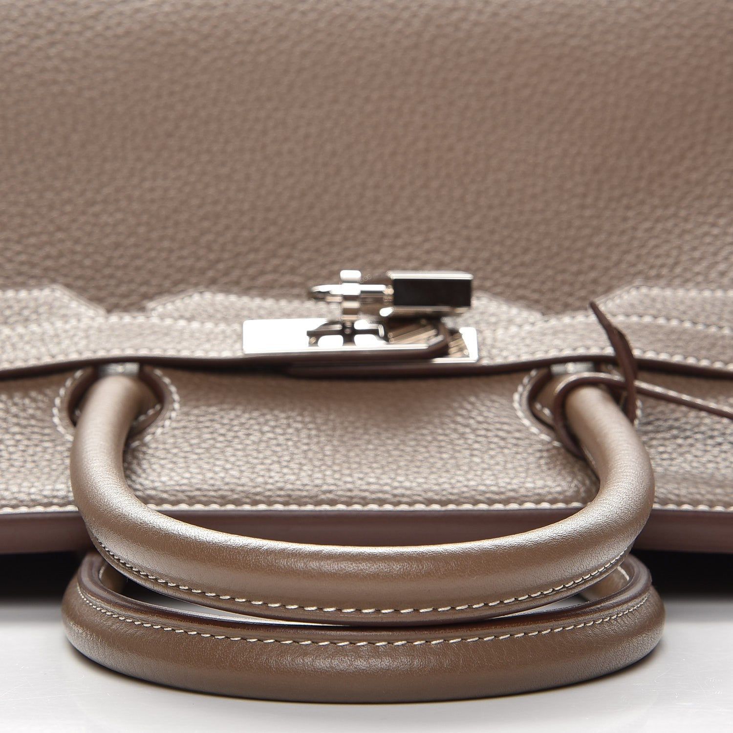 Hermes Taurillon Clemence Birkin 35 Etoupe 26 of 30