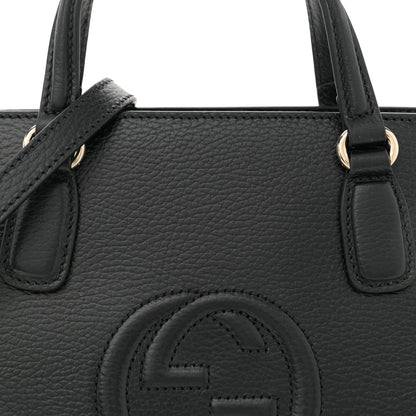 Gucci Dollar Calfskin Medium Soho Top Handle Satchel Black 8 of 10