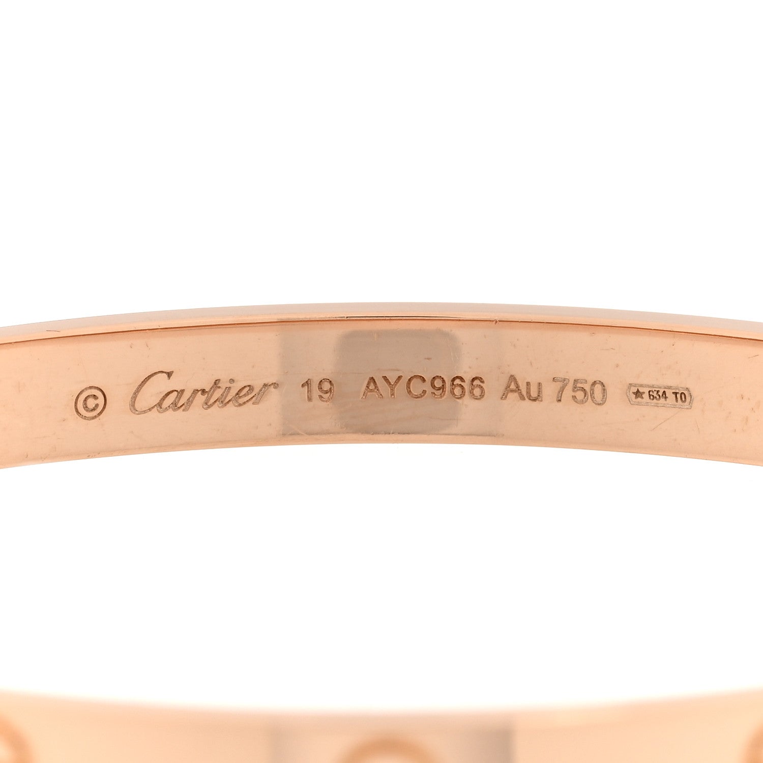 Cartier 18K Pink Gold LOVE Bracelet 19 3 of 7