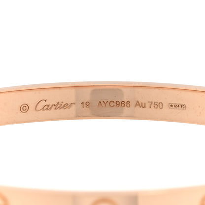 Cartier 18K Pink Gold LOVE Bracelet 19 3 of 7