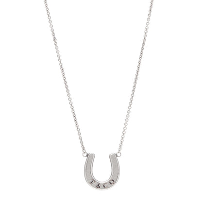 Tiffany Sterling Silver Horseshoe Pendant Necklace 1 of 6