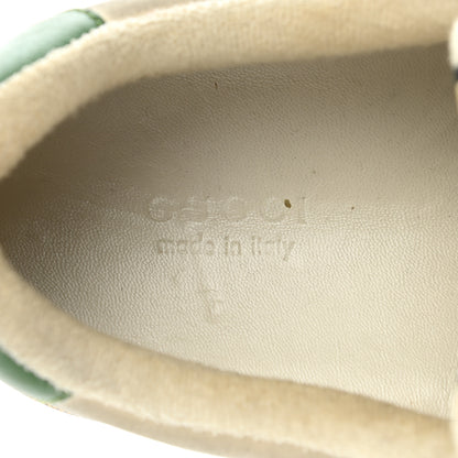 Gucci GG Monogram Nubuck Web Womens Screener Sneakers 40.5 New Sand Dusty Milk Vintage Green 7 of 9