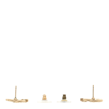 Chanel Crystal CC Starfall Earrings Gold 3 of 5