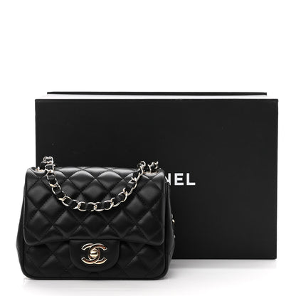 Chanel Lambskin Quilted Mini Square Flap Black 11 of 11