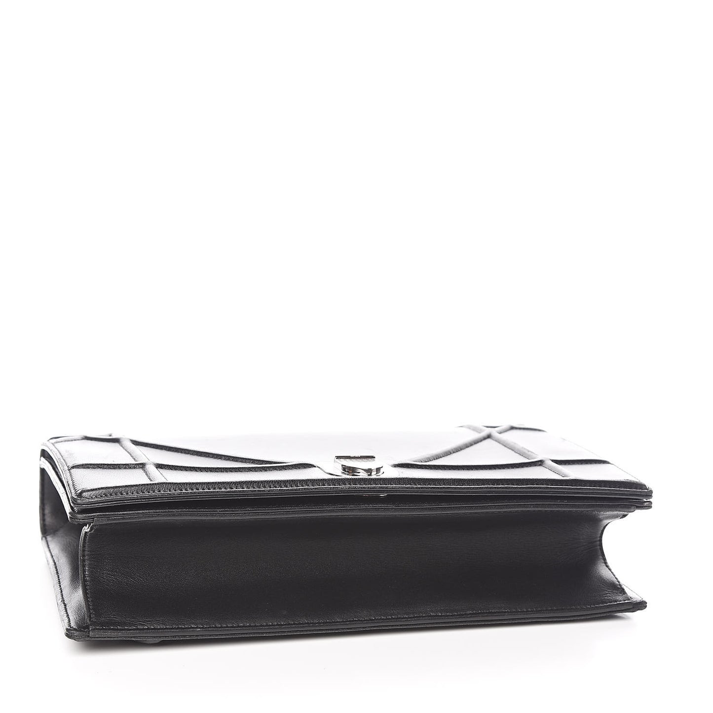 Lambskin Large Diorama Flap Bag Black