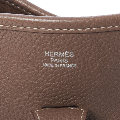 Hermes Taurillon Clemence Evelyne II PM Etoupe 7 of 8