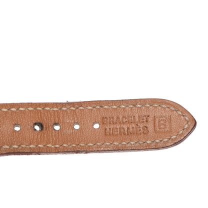 Hermes Courchevel Heure H Hour Watch MM Strap Gold 4 of 5