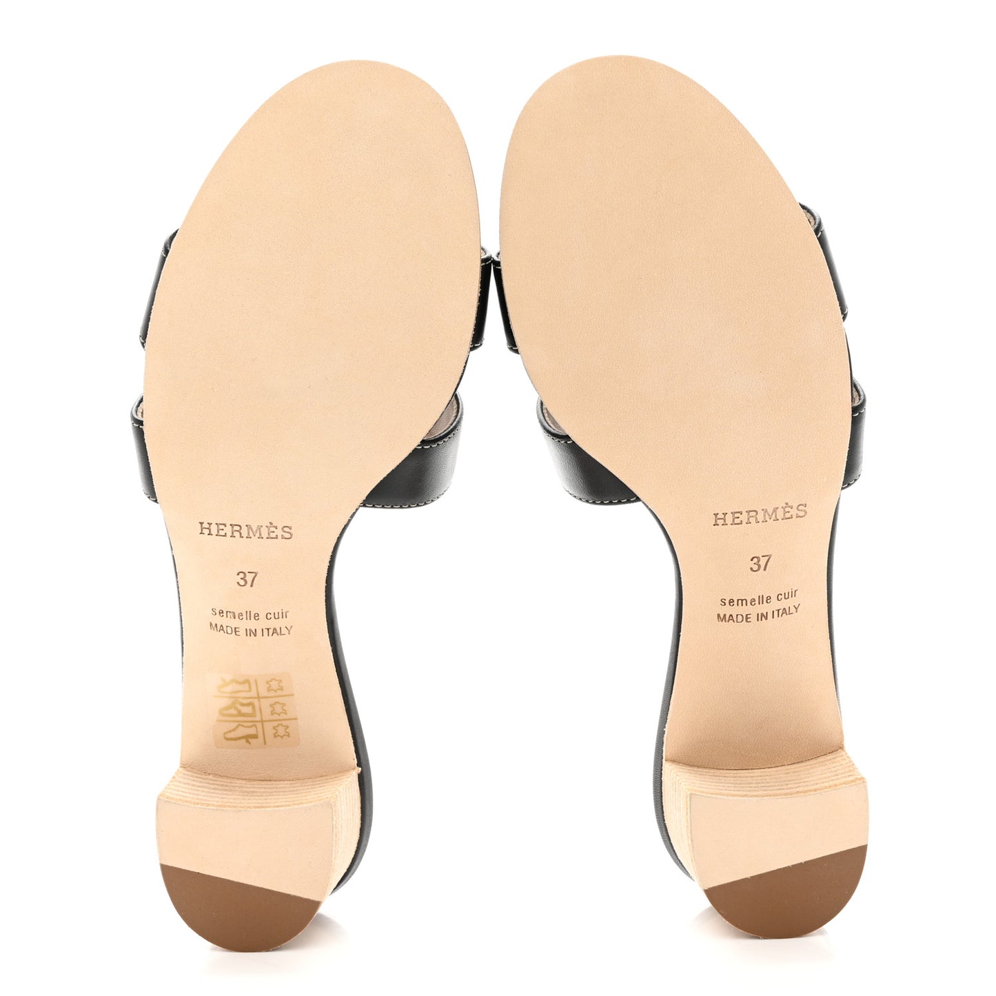 Calfskin Oasis Sandals 37 Black