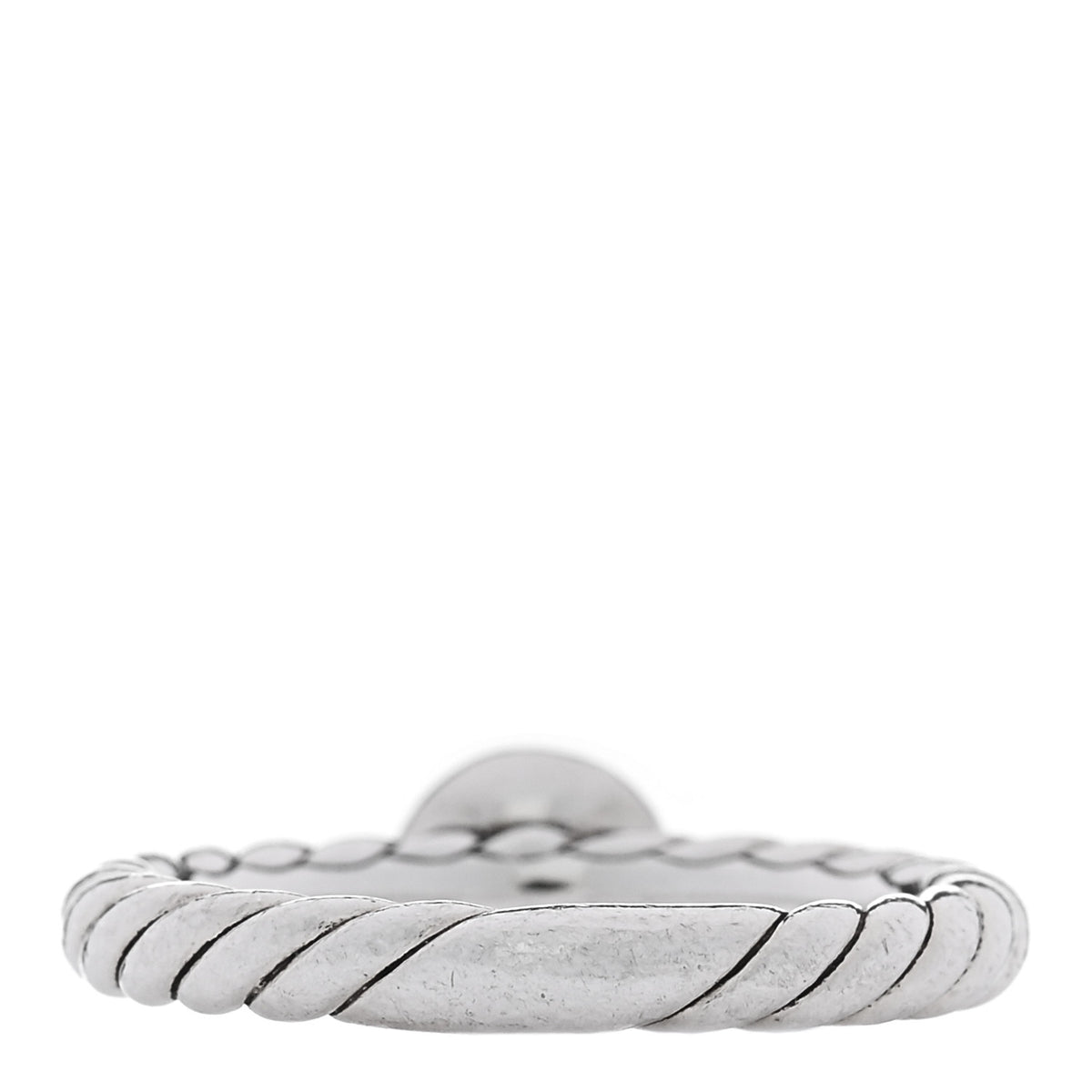 David Yurman Sterling Silver 14K Yellow Gold Green Onyx Petite Cable Ring 53 6.25 3 of 4