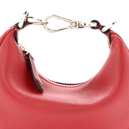 Fendi Vitello Grace New Matte Nano Fendigraphy Hobo Charm Scarlet 14 of 19